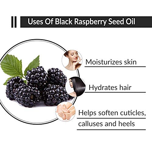 Black Raspberry Seed Oil (Rubus occidentalis) 100% Natural Pure Undiluted Uncut Carrier Oil 100ml