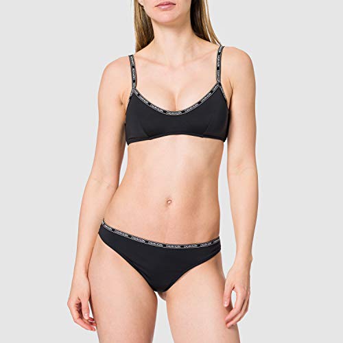 Calvin Klein Bralette-rp Parte Superior de Bikini, Pvh Black, S para Mujer