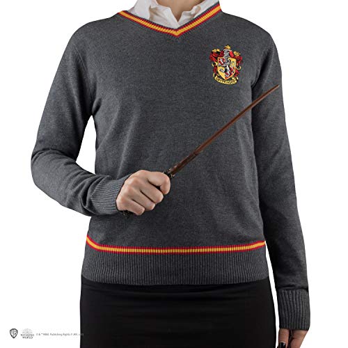 Cinereplicas - Suéter Harry Potter Hogwarts - Cuello en V - Unisex - Maison Gryffindor - Productos bajo Licencia Warner Bros - Talla XS (niños de 8 a 12 años) - Diseñado en Francia