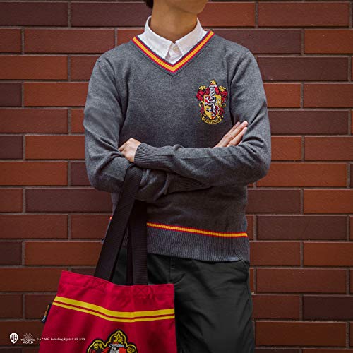 Cinereplicas - Suéter Harry Potter Hogwarts - Cuello en V - Unisex - Maison Gryffindor - Productos bajo Licencia Warner Bros - Talla XS (niños de 8 a 12 años) - Diseñado en Francia