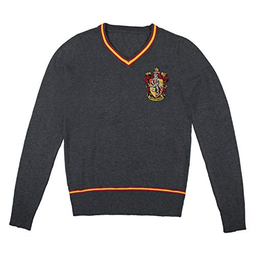 Cinereplicas - Suéter Harry Potter Hogwarts - Cuello en V - Unisex - Maison Gryffindor - Productos bajo Licencia Warner Bros - Talla XS (niños de 8 a 12 años) - Diseñado en Francia