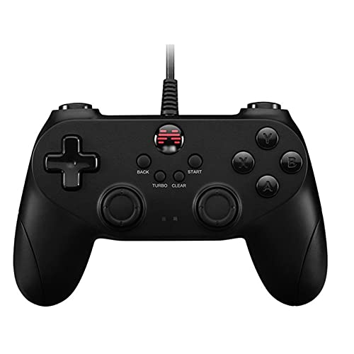 Controlador de interruptores inalámbricos, versión de computadora de PC Game Handle, Controlador de Mango Doble USB Cyberpunk, Equipo de Juegos (Color : Black-A, Size : 15.6 * 10.2 * 6cm)