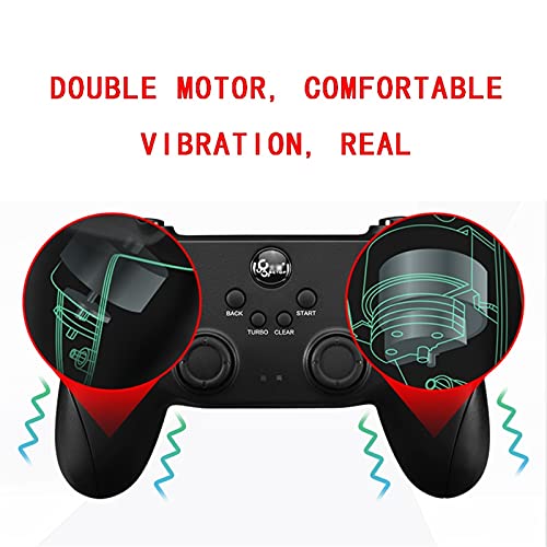 Controlador de interruptores inalámbricos, versión de computadora de PC Game Handle, Controlador de Mango Doble USB Cyberpunk, Equipo de Juegos (Color : Black-A, Size : 15.6 * 10.2 * 6cm)