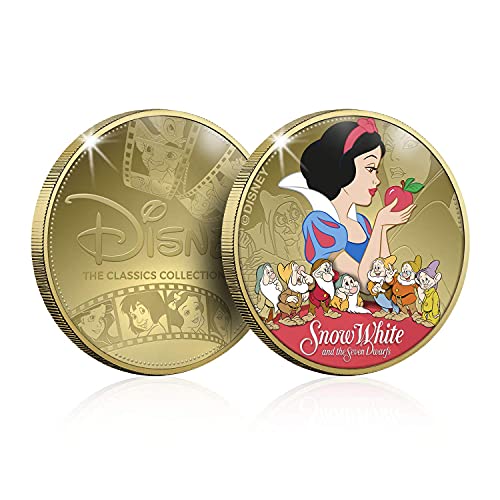 Disney Colección Completa de Clásicos 01-6 Monedas/Medallas conmemorativas acuñadas con baño en Oro 24 Quilates y coloreadas a 4 Colores - 44mm