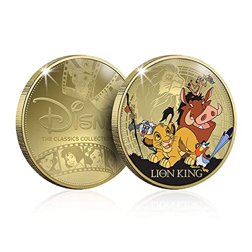 Disney Colección Completa de Clásicos 01-6 Monedas/Medallas conmemorativas acuñadas con baño en Oro 24 Quilates y coloreadas a 4 Colores - 44mm