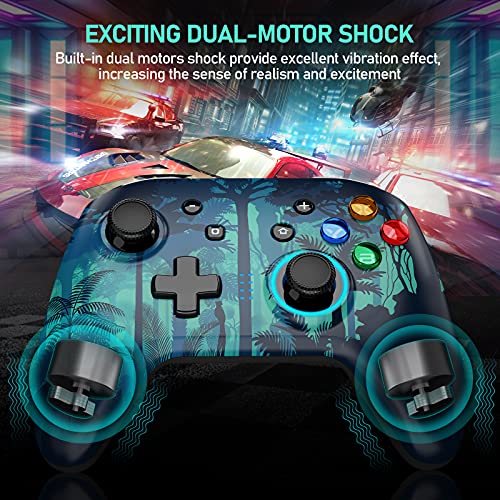 EasySMX Mando de Switch para Pro Switch/Lite/OLED [Regalos de Reyes] Mando Bluetooth de Pro Switch, Gamepad for Switch con 5 Modos de Vibración y Luz Ajustable, Batería Incorporada, Gyro Axis, Turbo