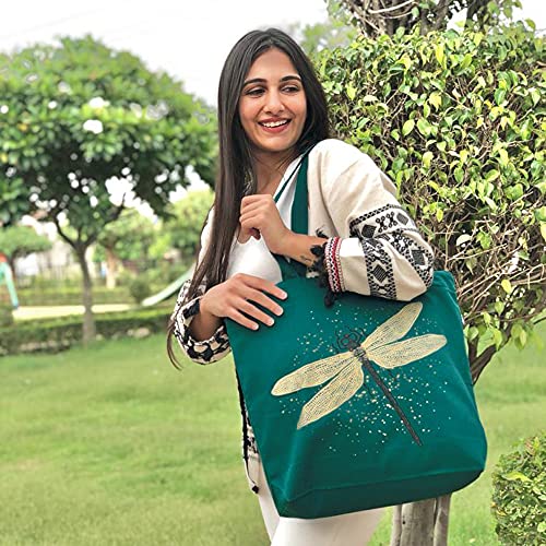 Eco Right Bolsa de lona impresa de algodón para mujeres, Bolsa de playa, Bolsa de tela para mujeres, Bolsas de regalo, Bolsas de compras, Bolsas para libros | Limones