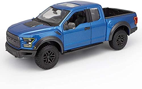 Educational Toys Remote Control Car Toys Model Car 1:24 Original Ford Raptor F150 Simulation Leather Stop Alloy Metal Off-Road Vehicle Model Original Factory (Color : Blue)