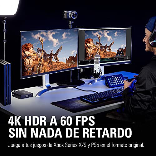 Elgato 4K60 S+, capturadora externa, graba a 4K60 HDR10 con latencia ultrabaja en el PC o en una tarjeta SD con PS5/PS4, Xbox Series X/S, Xbox One X/S, en OBS y otro software de directo, para Windows