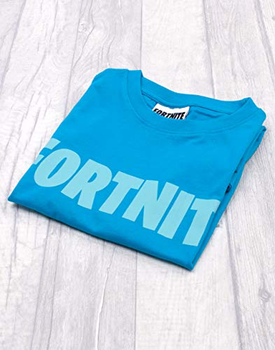 Fortnite Camiseta Boys Battle Royale Kids Blue O Negro Manga Corta Top 12-13 años