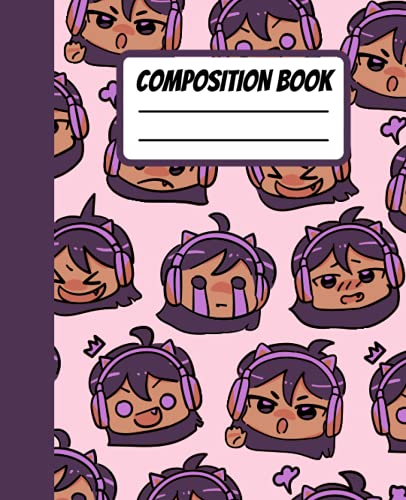 Gamer Girl Composition Notebook: Gamer Girl Aesthetic Composition Notebook,Wide-Ruled, 7.5 x 9.25, 100 Pages, For kids, teens, and adults,composition ... video game composition notebook.