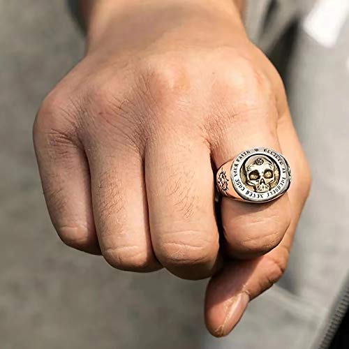 HHW Anillo De Calavera De Moda Punk Anillo De Aleación Dominante Retro Punk Rock Bike Steam Motocicleta Regalo,13