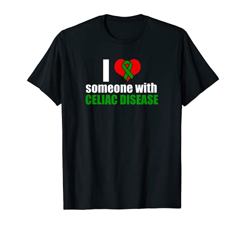 I Love Someone with Celiac Disease Green Ribbon Camiseta