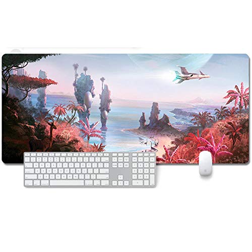 ITBT No Man'S Sky XXL Anime Alfombrilla para ratón 900 x 400 mm - Speed Gaming Mousepad - Mouse Pad para Ordenador - 3mm Goma Antideslizante, para Gamers Ordenador, PC y Laptop, F