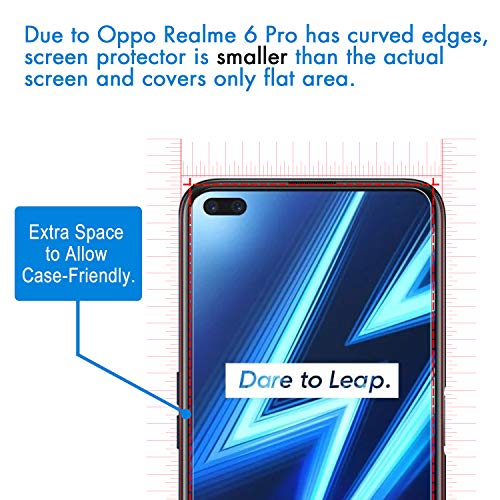 ivoler 3 Piezas Protector de Pantalla para OPPO Realme 6 Pro, Cristal Vidrio Templado Premium para OPPO Realme 6 Pro