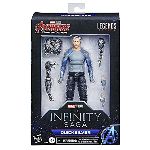 Marvel Hasbro F0186 Legends Series - Figura de Quicksilver de 15 cm - Personaje de la Saga Infinity - Diseño Premium - Figura y 5 Accesorios