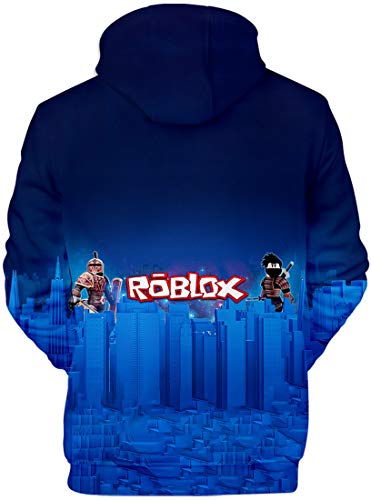 MINIDORA Hoodie Roblox Niños Sudadera con Capucha Unisex Jersey Suéter de Juego(N22816,160)