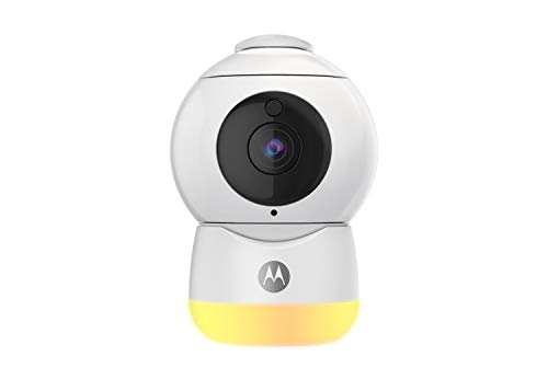 Motorola Peekaboo - Cámara de Video para Bebés Full HD WiFi con Luz Nocturna - Temperatura, Panorámica, Escaneo, Zoom, Inclinación, Conversación de 2 Vías, Nanas - Storage Local y Cloud - Blanco