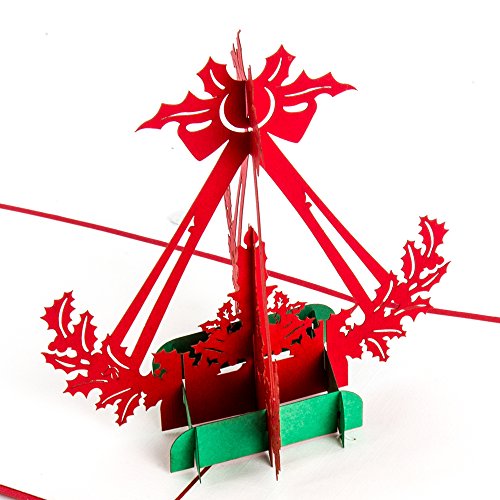 'Pop tarjeta de Up Adviento vela – Feliz Navidad, 3d tarjeta de Navidad, Pop Up tarjeta en Navidad, 3d tarjeta plegable con efecto de WOW.