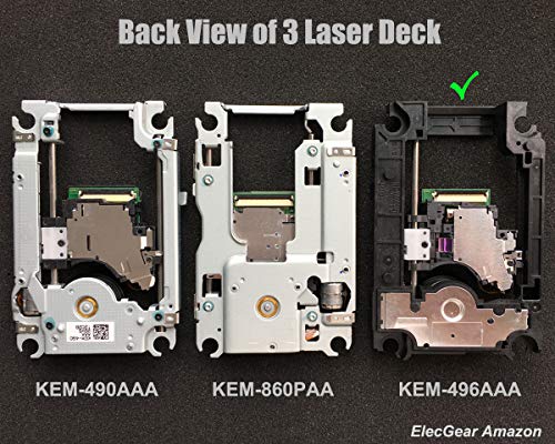 PS4 Lente láser de repuesto KEM-496AAA con Lens Deck KES-496 - Laser Pieza de reparación de Blu Ray Unidad de motor de módulo de unidad de DVD con cabeza óptica para PS4 Slim Pro CUH-20xx, CUH-70xx