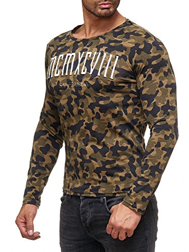 Red Bridge Camiseta de Manga Larga Camuflaje Motivo Algodon Sudadera para Hombre