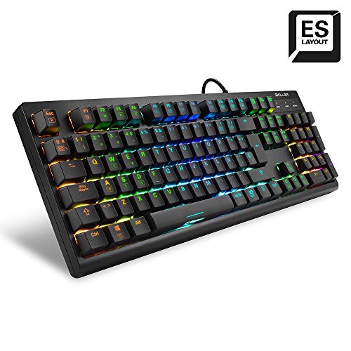 Sharkoon Skiller SGK30 Red, Gaming Keyboard, ES Layout, Teclado Mecánico, Layout QWERTY Español