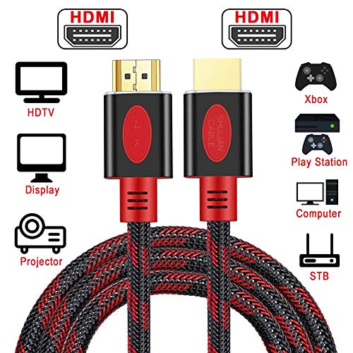 SHULIANCABLE Cable HDMI 4K, HDMI 2.0 Alta Velocidad con Ethernet 4K 18Gbps, 3D, 1080p, Compatible con TV, Xbox, HDR, ARC, PS4, BLU-Ray (2M)