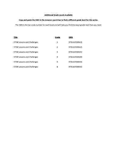 Stem Lessons and Challenges, Grade 6