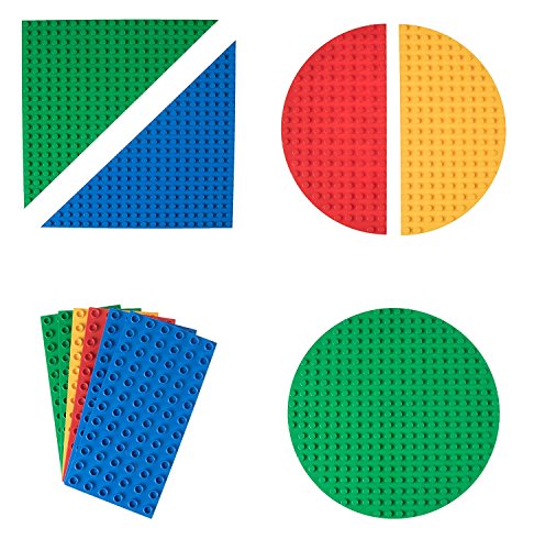 Strictly Briks - Set de Construir para Principiantes - 119 Ladrillos Big Briks y Pack de Bases - Compatible con Todas Las Grandes Marcas - Tacos Grandes - Azul, Verde, Amarillo, Rojo