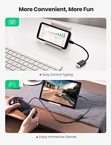 UGREEN Cable OTG Micro USB Android, Adaptador Micro USB 2.0 OTG Macho a Hembra Convertidor Compatible con Tablet Galaxy S7 A7 Tab S2 BQ Aquaris M10, Teléfono Móvil, Cámara dji Spark, Grabadora de DV