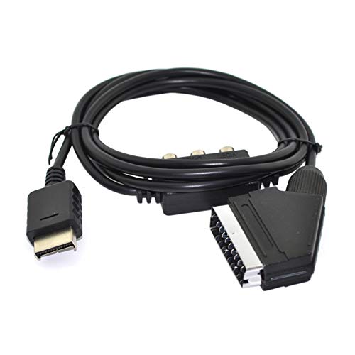 YJLLOVE YANGJIAOLIAN Ajuste para PlayStaion 2 Fit para PS2 Console TV Cable de Cable Cable Cable Scart Cable con Adaptador de Caja AV