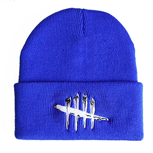 YYDS Dead by Daylight Beanie Hat con Gorro De Punto Bordado con Logo, Unisex-Adult Hat Beanie （Negro, Rojo, Azul Marino, Azul）