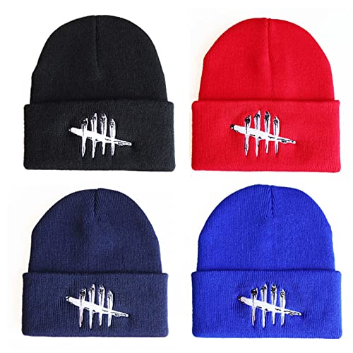 YYDS Dead by Daylight Beanie Hat con Gorro De Punto Bordado con Logo, Unisex-Adult Hat Beanie （Negro, Rojo, Azul Marino, Azul）