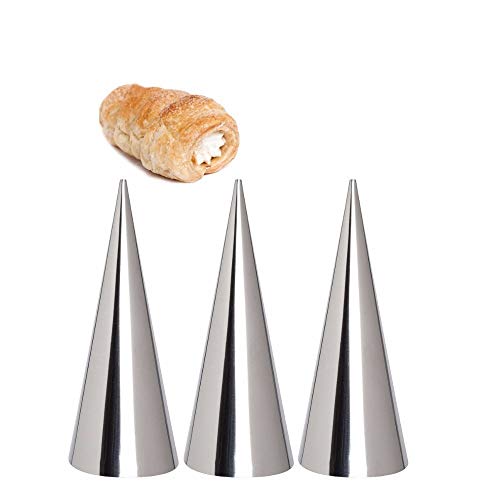 16 Unidades Moldes de Cannoli de Acero Inoxidable para Panqueques, LAEMALLS Moldes de Croissant Hornear Tubos para Croissant Shell Cream Roll, Revestimiento Antiadherente - Utensilios de Repostería#2