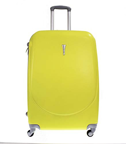 Alexander 28'' ABS Maleta de Viaje Equipaje 73.5*48*26 cm 83L Estructura Rígida Ligera con Asa Telescópica 4 Ruedas Giratorias y Cerratura 4 Colores 3 Tamaños a Elegir (Amarillo, L) 1300GR-L