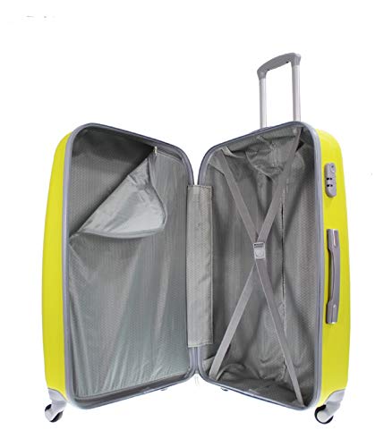 Alexander 28'' ABS Maleta de Viaje Equipaje 73.5*48*26 cm 83L Estructura Rígida Ligera con Asa Telescópica 4 Ruedas Giratorias y Cerratura 4 Colores 3 Tamaños a Elegir (Amarillo, L) 1300GR-L