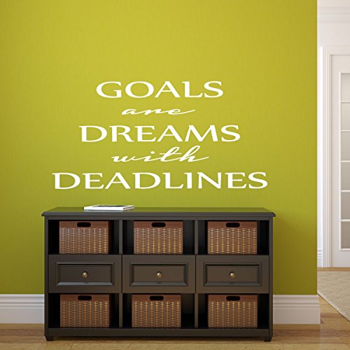 Ambiance-Live adhesivo decorativo para pared Goals Are Dreams, Verde intenso, 25 x 50 cm