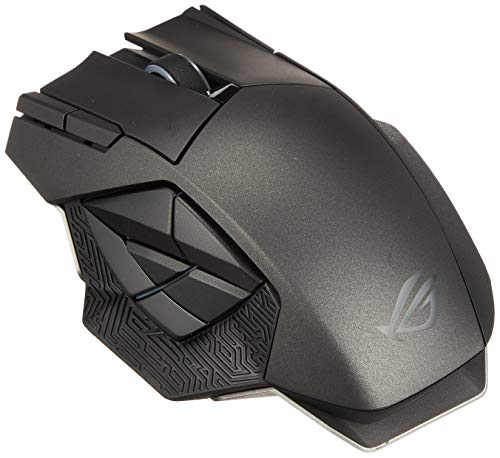 ASUS ROG Spatha - Ratón (Izquierda, Laser, RF inalámbrica + USB, 8000 dpi, Negro)