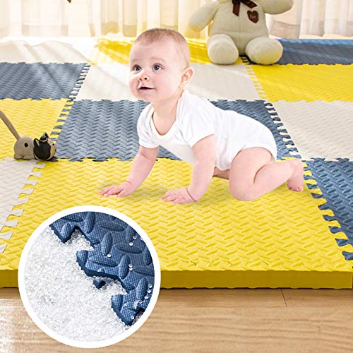 AYLYHD Alfombra Puzzle Infantiles, Suelo de Espuma EVA, Juego de Enclavamiento Juego, Alfombra Suave para Bebé, Manta Juegos (Size : 60x60x1.2cm-6pcs)