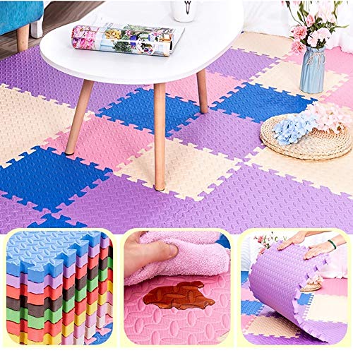 AYLYHD Alfombra Puzzle Infantiles, Suelo de Espuma EVA, Juego de Enclavamiento Juego, Alfombra Suave para Bebé, Manta Juegos (Size : 60x60x1.2cm-6pcs)