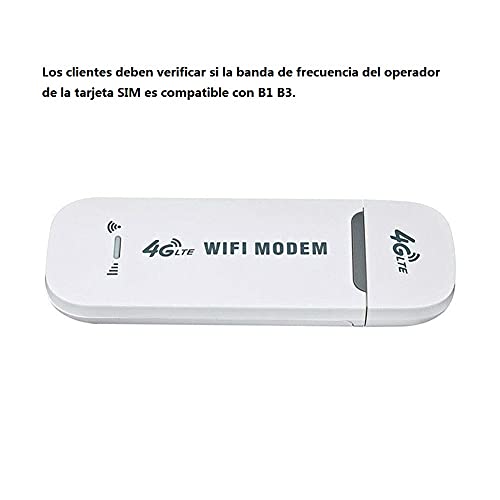 Cicony Módem 3G/4G LTE USB 150 Mbit/s WiFi Hotspot Router para Ordenador de sobremesa y portátil (Blanco)