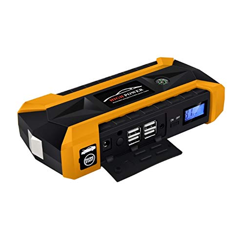 Coche Inicio Emergencia Kit Alimentación, Copia Seguridad Múltiples Funciones del Vehículo Fuente Alimentación 12V, Seguro A Prueba Agua La Carga Iluminación Rescate Digital,20000mAh