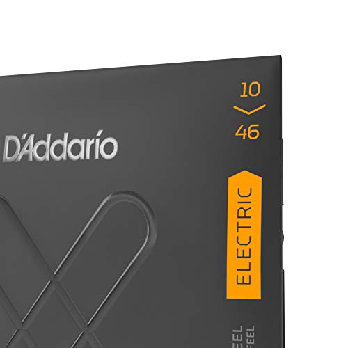 D'Addario Bajo Electrico Cuerdas | Cuerdas Bajo Electrico | Juego de Cuerdas Bajo Electrico | XTE1046, XT Electric cuerdas para guitarra Nickel Plated Steel, calibre regular fino, 10-46