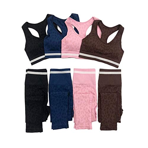 DONYKARRY - Conjunto De 2 Piezas De Ropa Deportiva De Yoga Sin Costuras para Gimnasio, Mallas De Yoga De Cintura Alta Y Sujetador Deportivo, Entrenamiento Deportivo