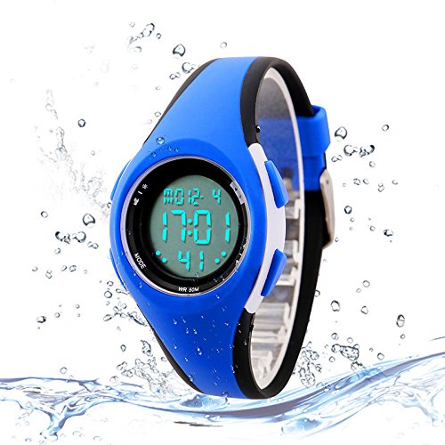 etows Impermeable Luces relojes Flash 50 m cronógrafo Digital niños niñas reloj de pulsera deportivo