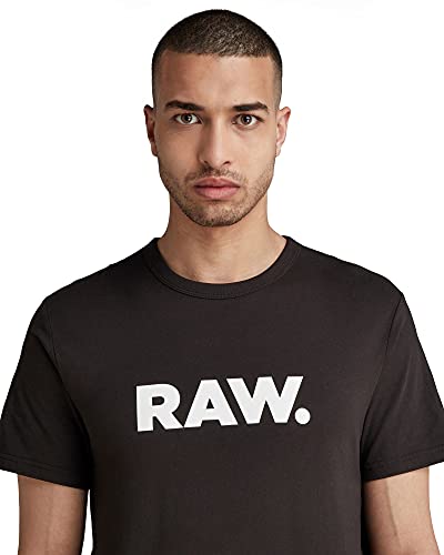 G-STAR RAW Holorn R T S/S Camiseta, Negro (Black 990), Small para Hombre