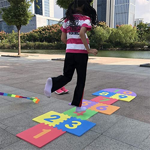 kaixinyg Número Hopscotch Mat Niños Gigante Hopscotch Mat Game Kids Soft Eva Espuma Enclaves de Espuma Interior Azotear Jardín al Aire Libre Juegos de Juegos de Juegos