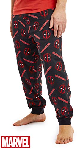 Marvel Pijama Hombre, Pijamas Hombre con Diseño Deadpool, Conjunto Pijama Hombre Algodon Camiseta Manga Corta y Pantalón Largo, Regalos Hombre (M, Multicolor)