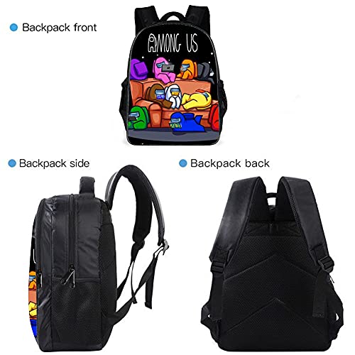 Mochilas Mochila escolar para niños Entre nosotros Mochila escolar Juego Mochila escolar de dibujos animados en 3D para niños Estudiantes de primaria y secundaria