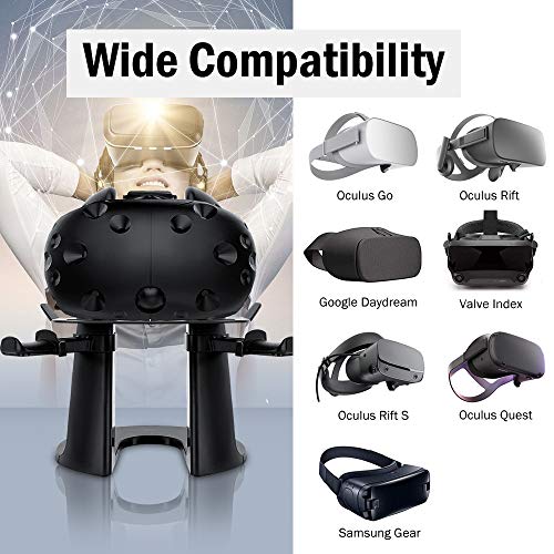 MoKo Soporte de VR Compatible con Oculus Quest/Rift/Rift S, Soporte Soporte de Montaje para Consola de Videojuegos, Mando Asa, Auriculares VR y Controladores VR